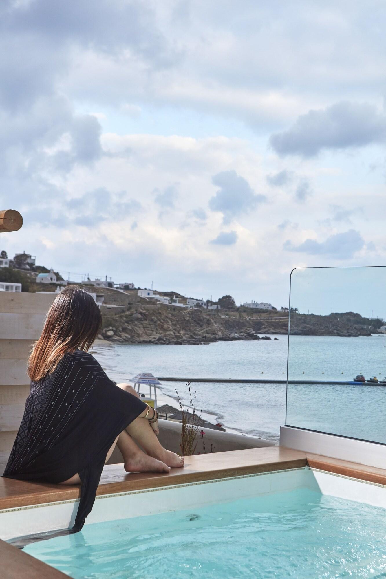 Mykonos Kosmoplaz Beach Resort Hotel Mykonos Town Экстерьер фото